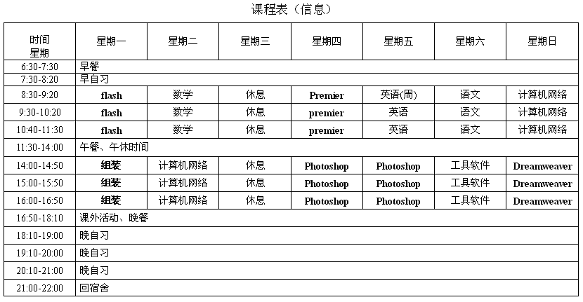 【新闻资讯】2015年华教春季高考辅导班课程表