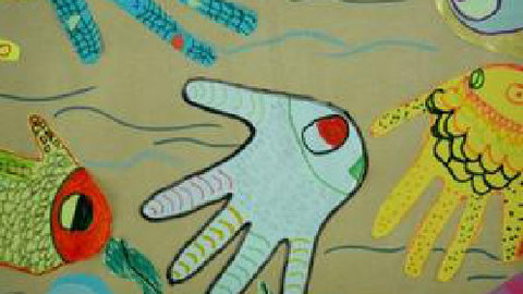 儿童创意折纸竹子画|儿童手工创意粘贴画-熊猫