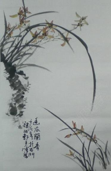 画兰花的视频用胭脂,花青,彩色和赭石来画.逃大班兔家小藤黄教学设计图片